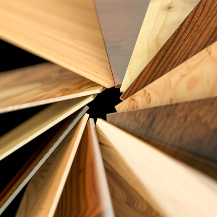 Vulcanised fibre SAVUTEC® top laminates on melamine wood basis